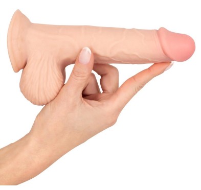 Realistyczny żylasty penis z przyssawką 19 cm